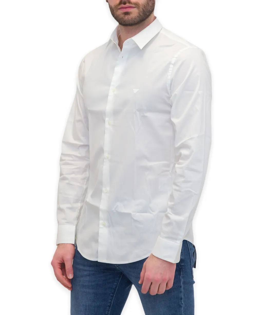 Emporio Armani Logo-Embroidered Buttoned Shirt