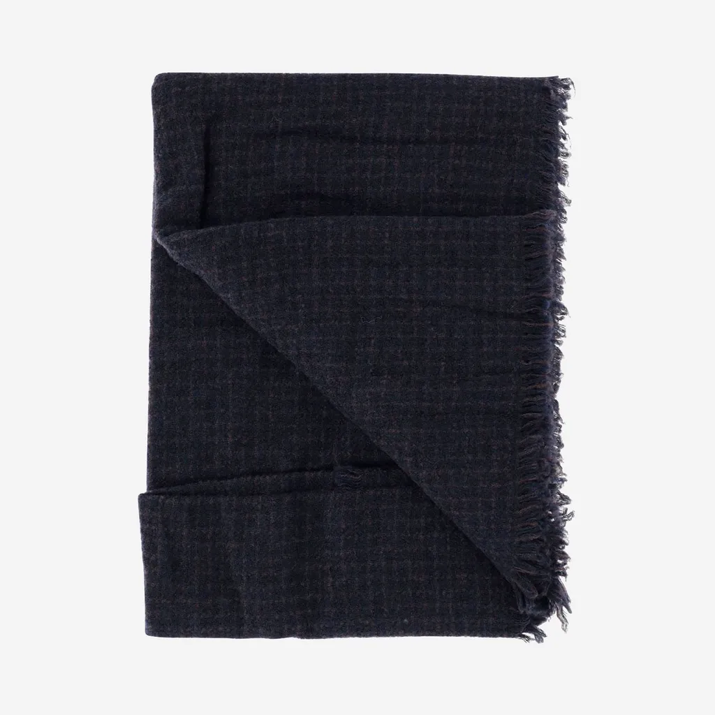 Faliero Sarti Fringed Plaid Scarf