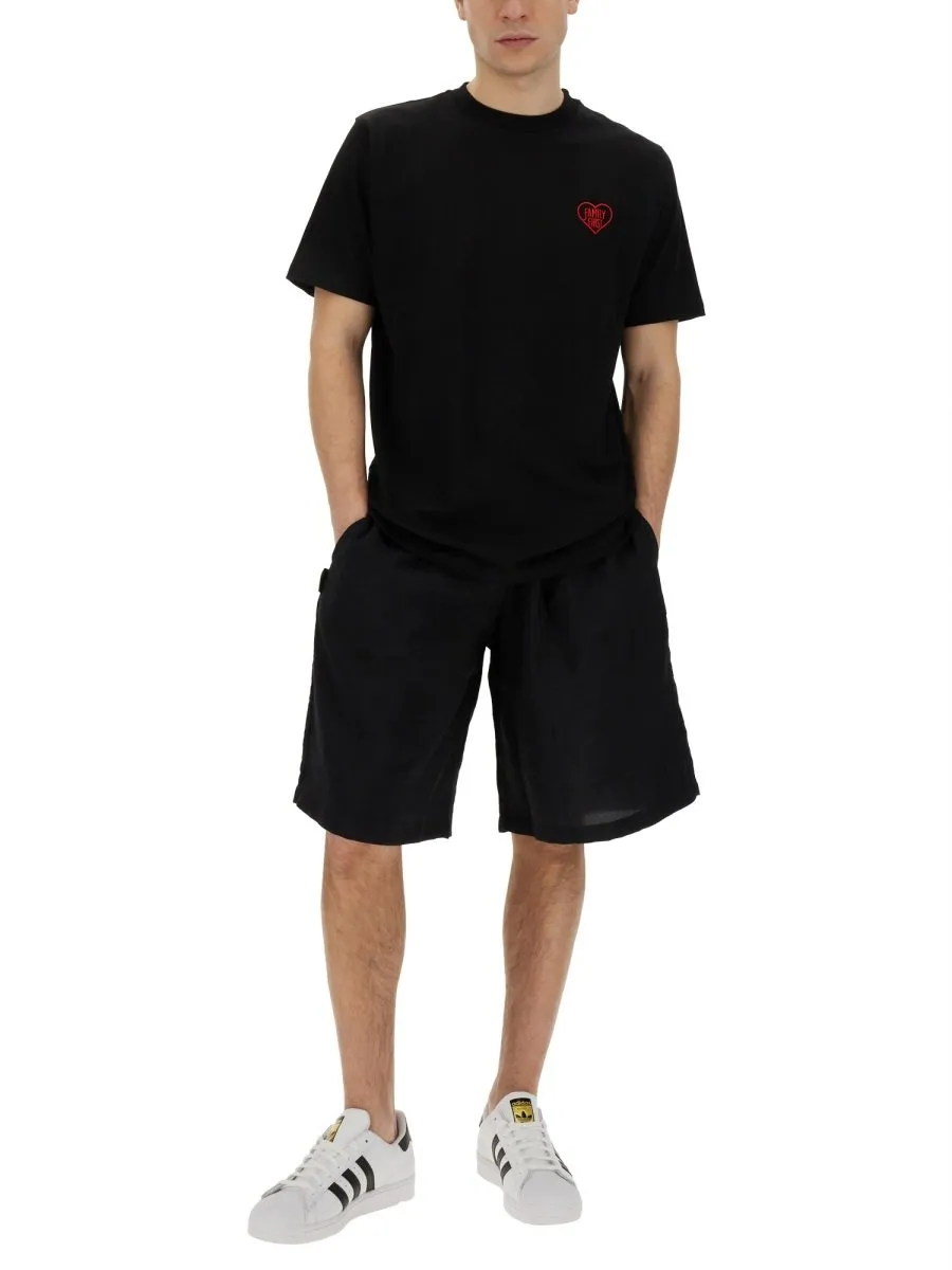 Family First Heart Embroidered Tee