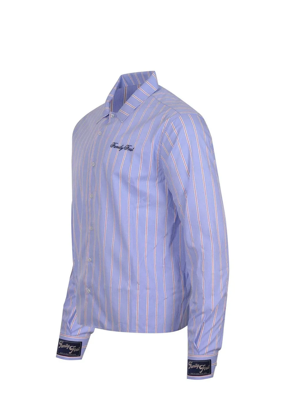 Family First Striped Button-Up Shirt