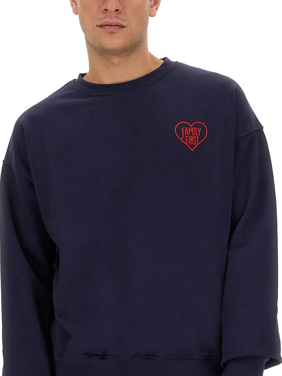 Family First Logo Embellished Sweatshirt