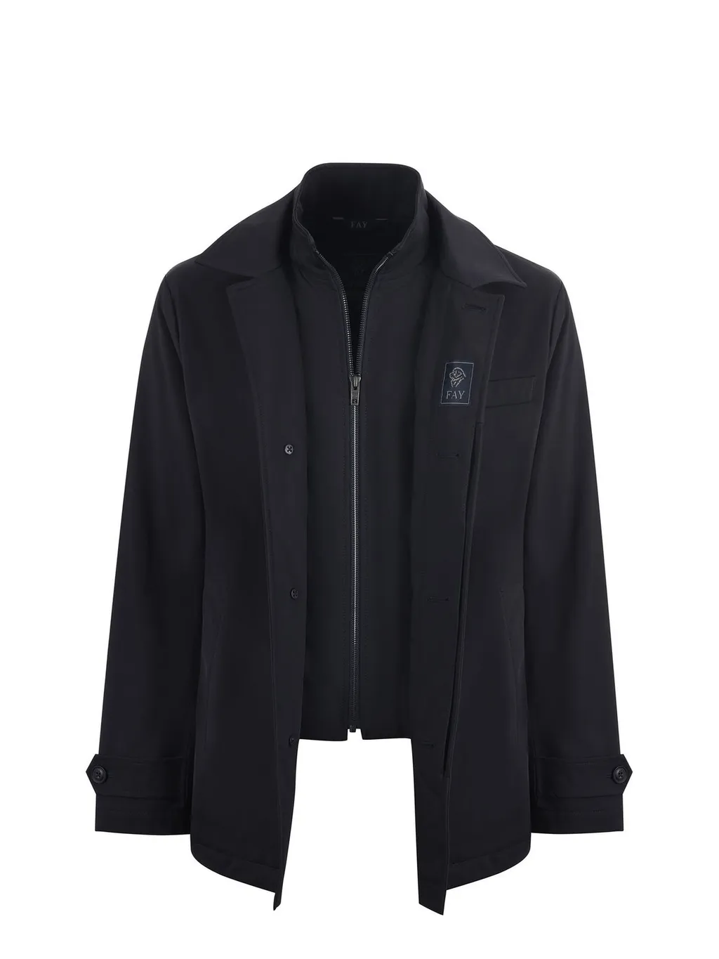 Fay Padded Nylon Twill Coat