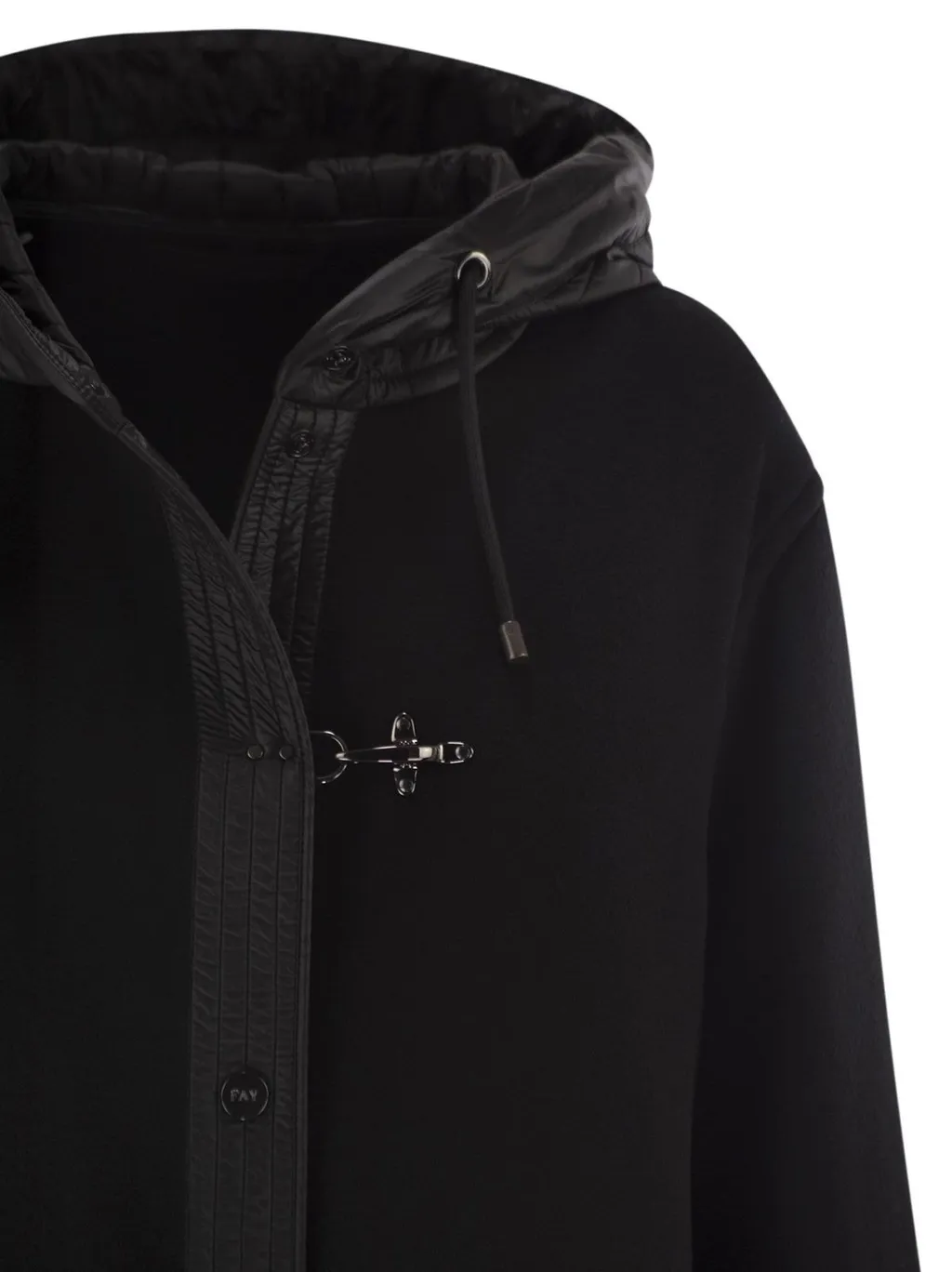 Fay Hooded Wool-Cashmere Pea Coat