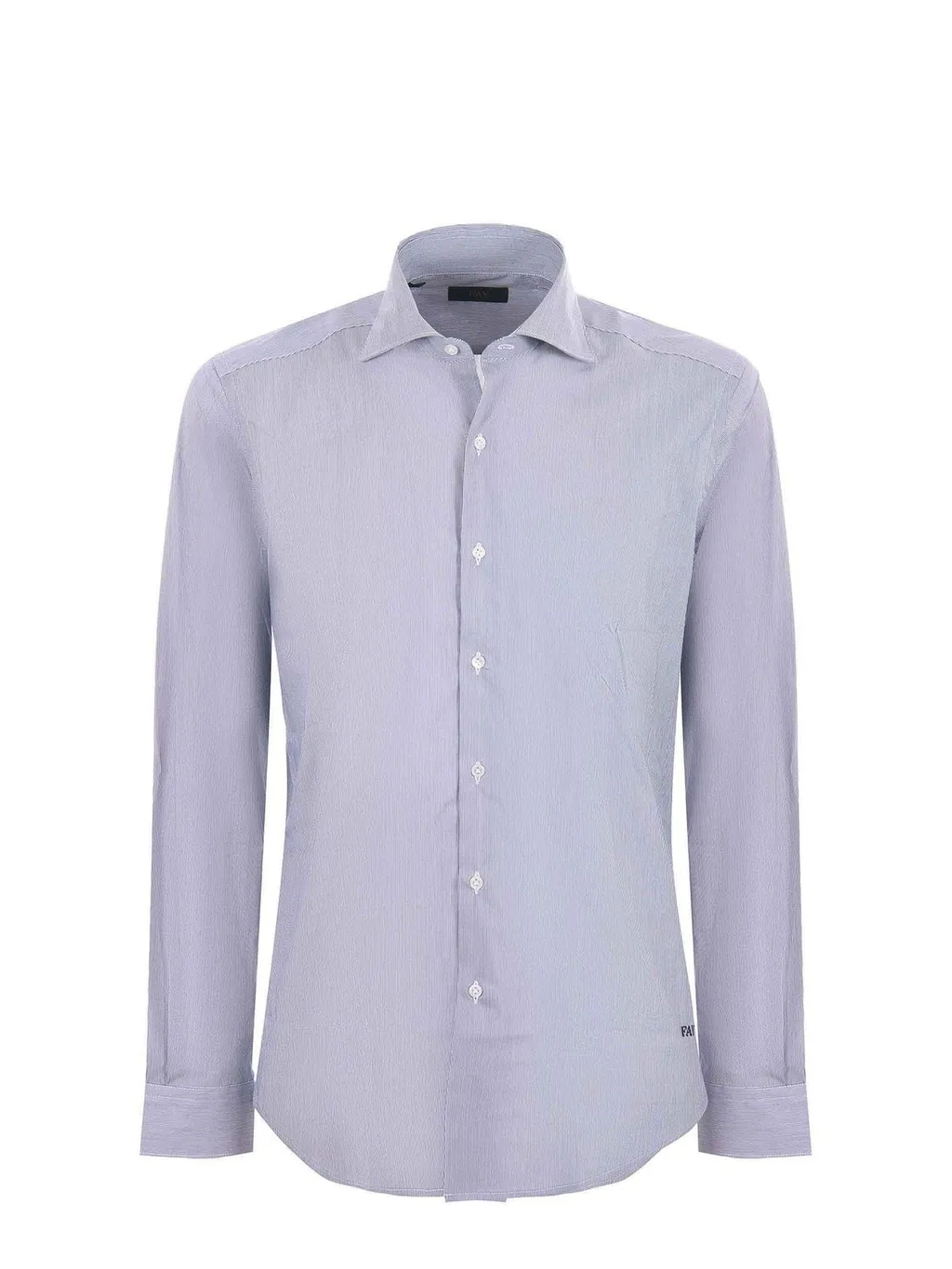 Fay Patterned Spread Collar Shirt