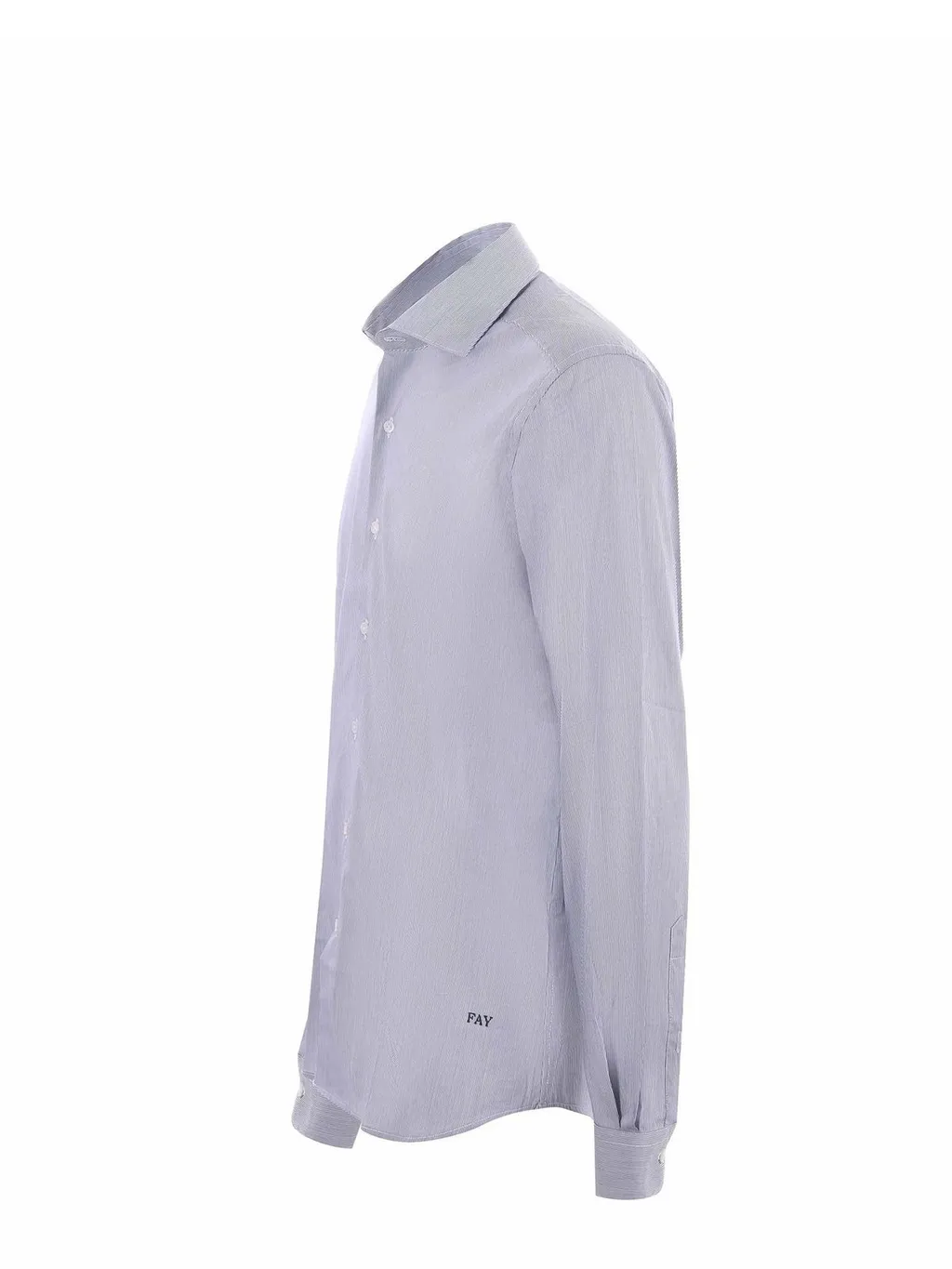 Fay Patterned Spread Collar Shirt