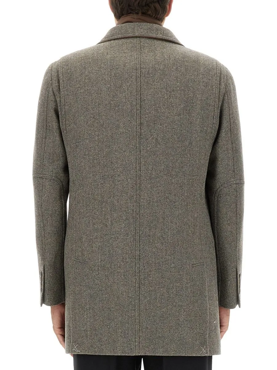 Fay Buttoned Driving Coat