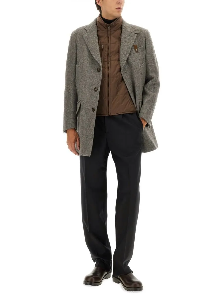 Fay Buttoned Driving Coat
