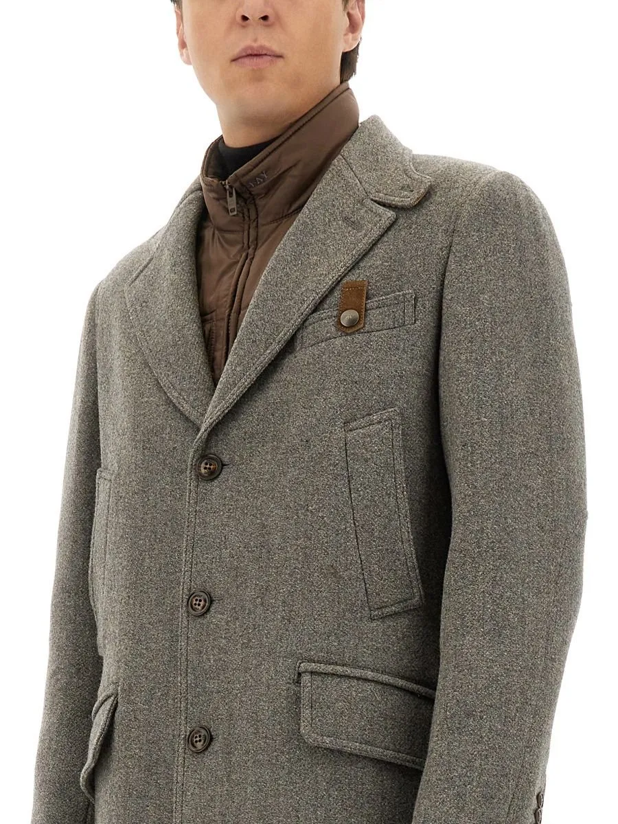 Fay Buttoned Driving Coat