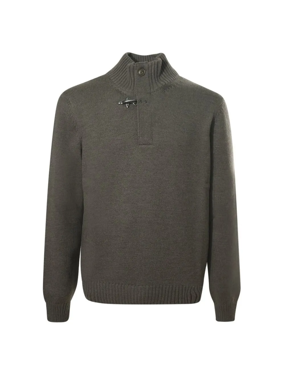 Fay Hook-Closure Mock Turtleneck Knitwear