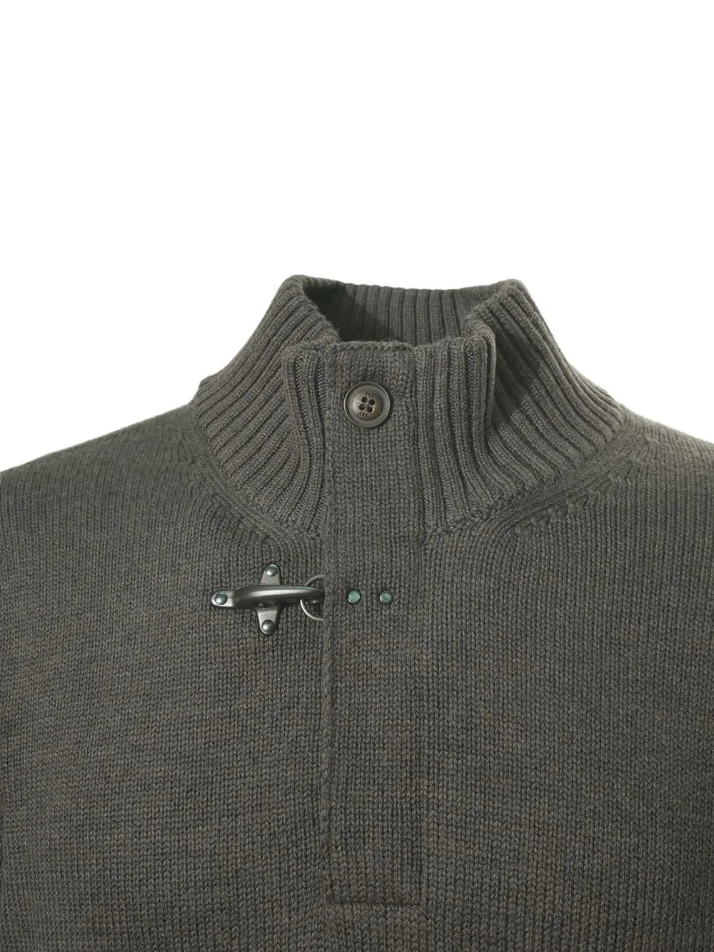 Fay Hook-Closure Mock Turtleneck Knitwear