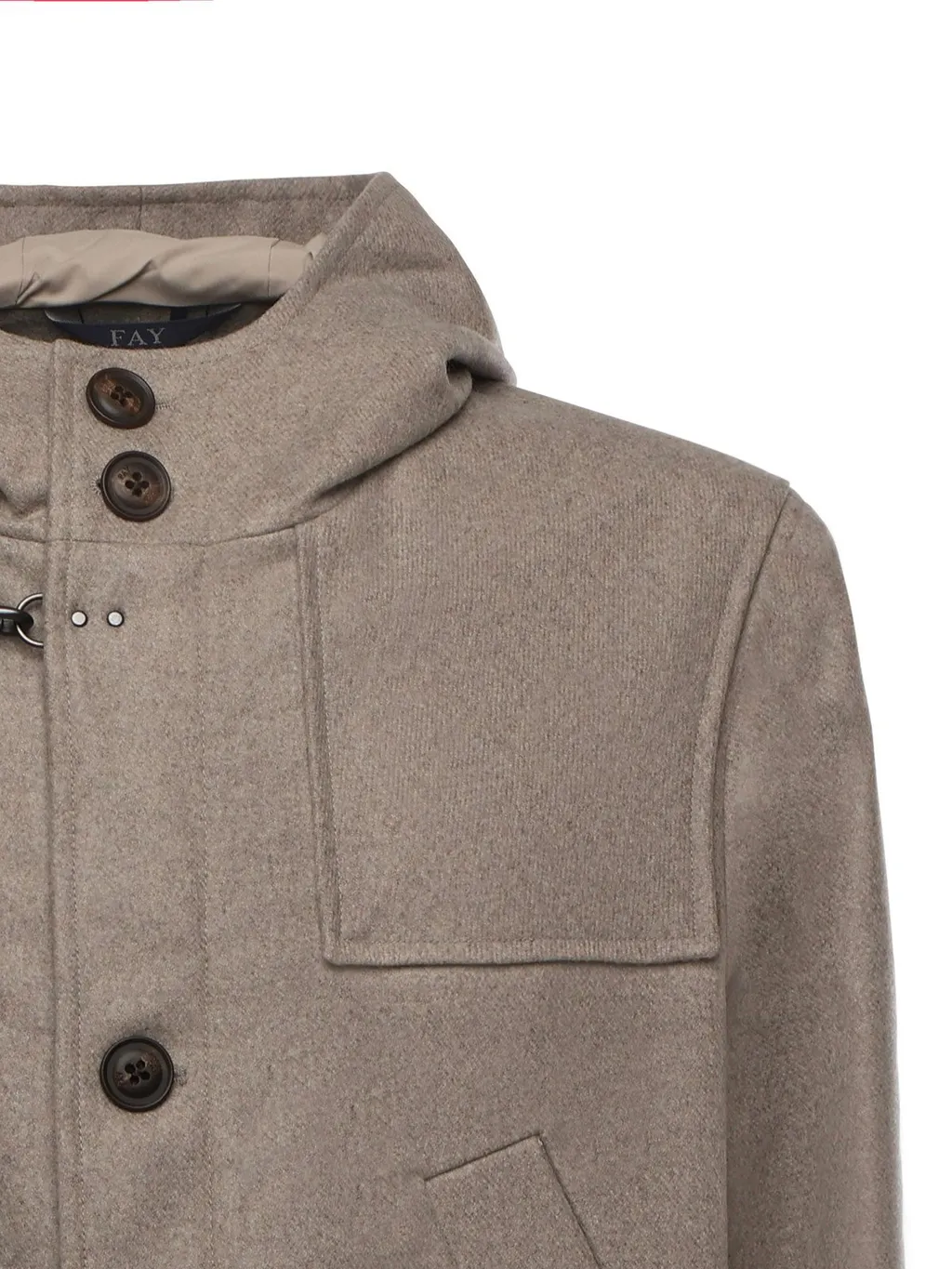 Fay Hooded Wool-Blend Coat