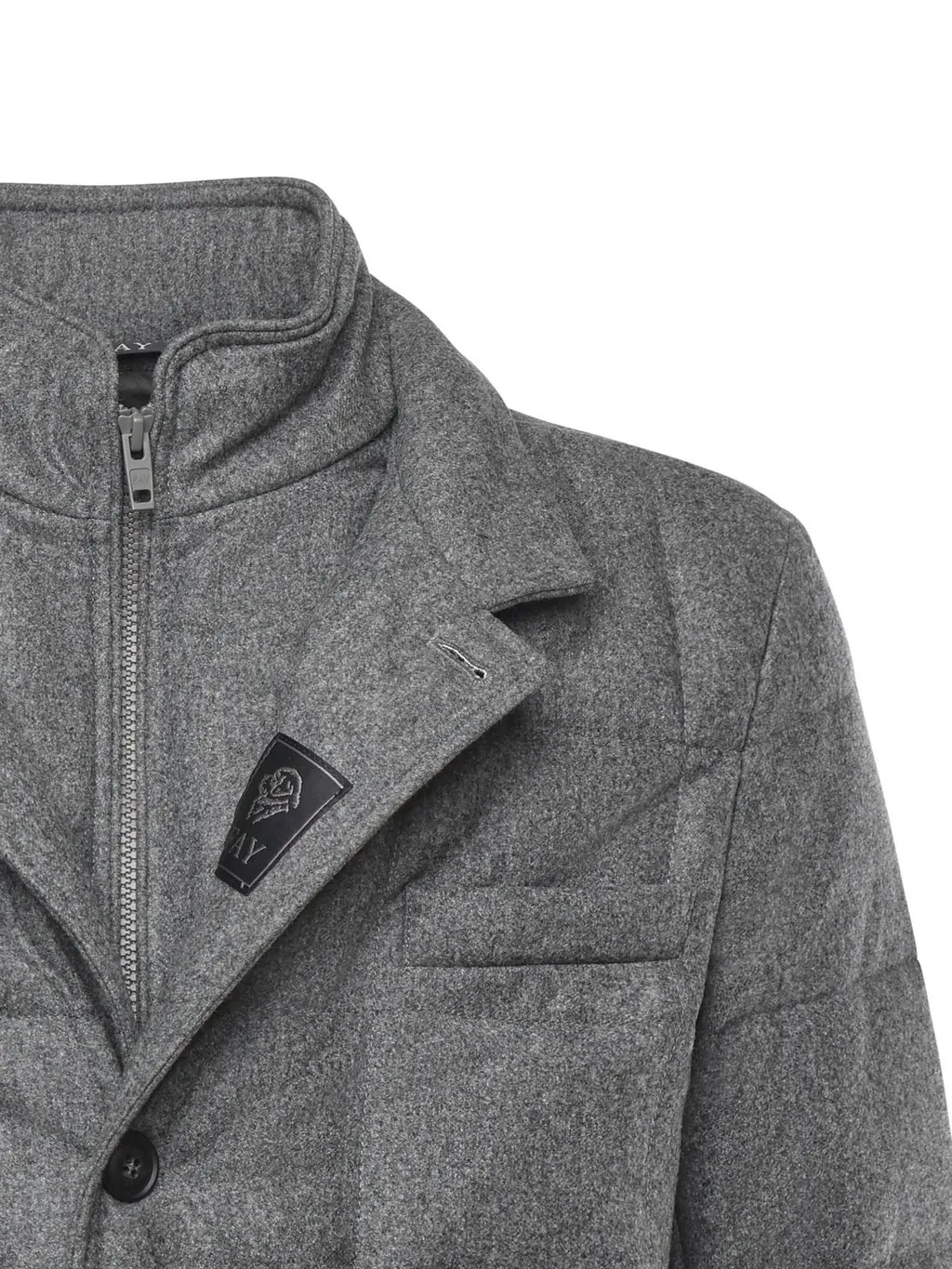 Fay Quilted Zip-Closure Coat