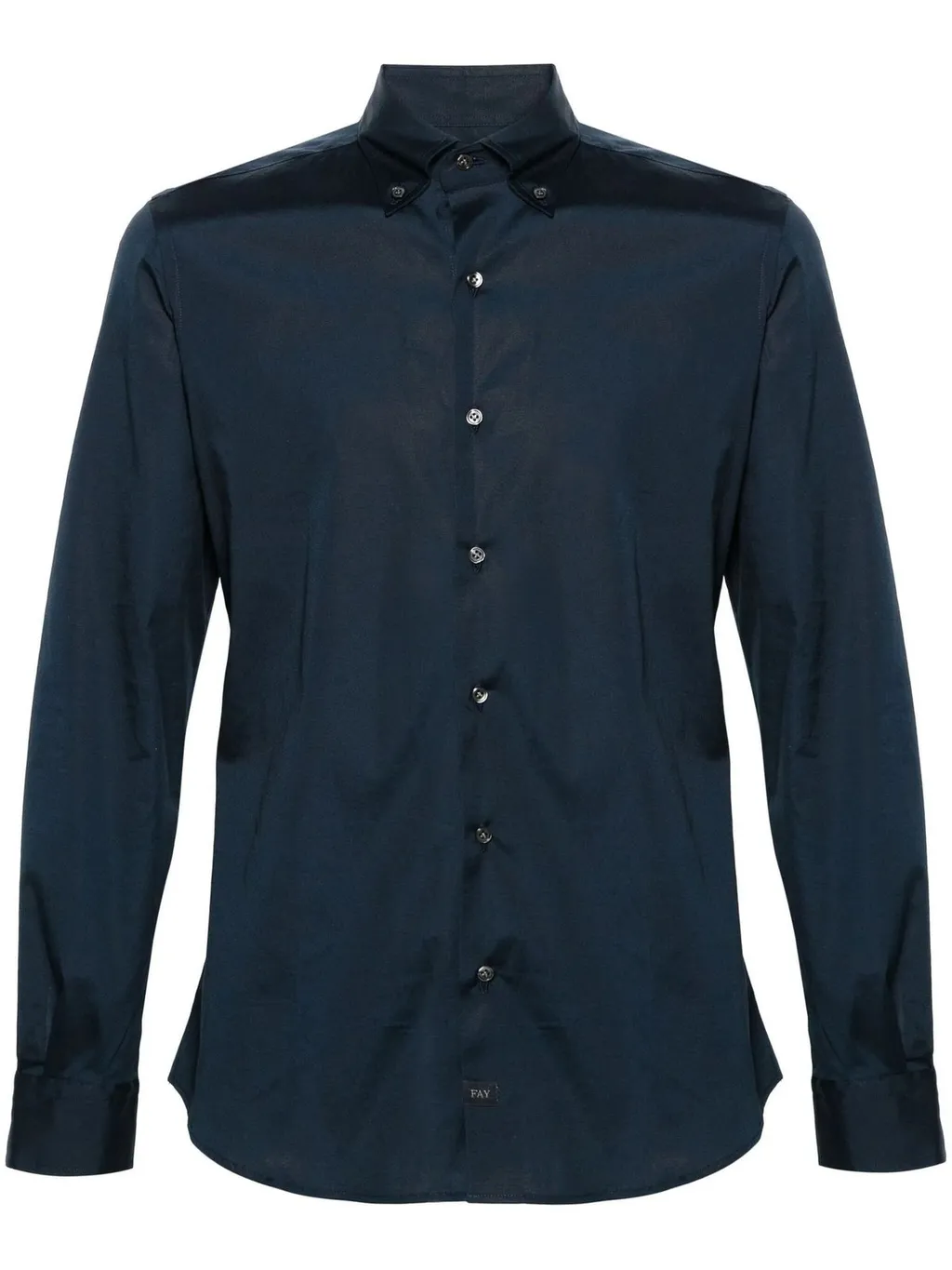 Fay Poplin Logo Patch Shirt