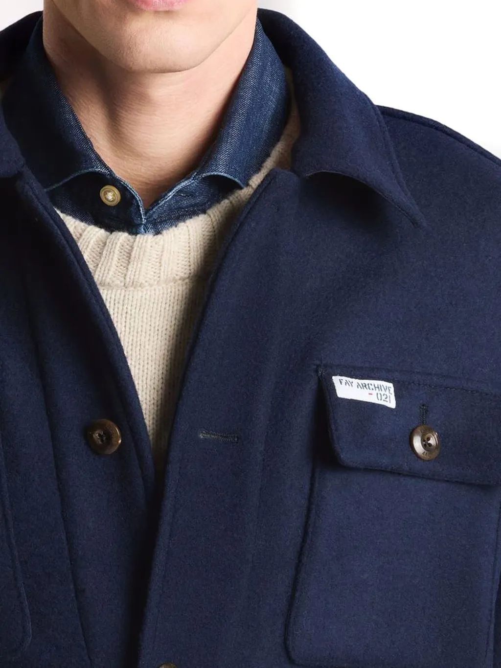 Fay Archive Wool Shirt Jacket