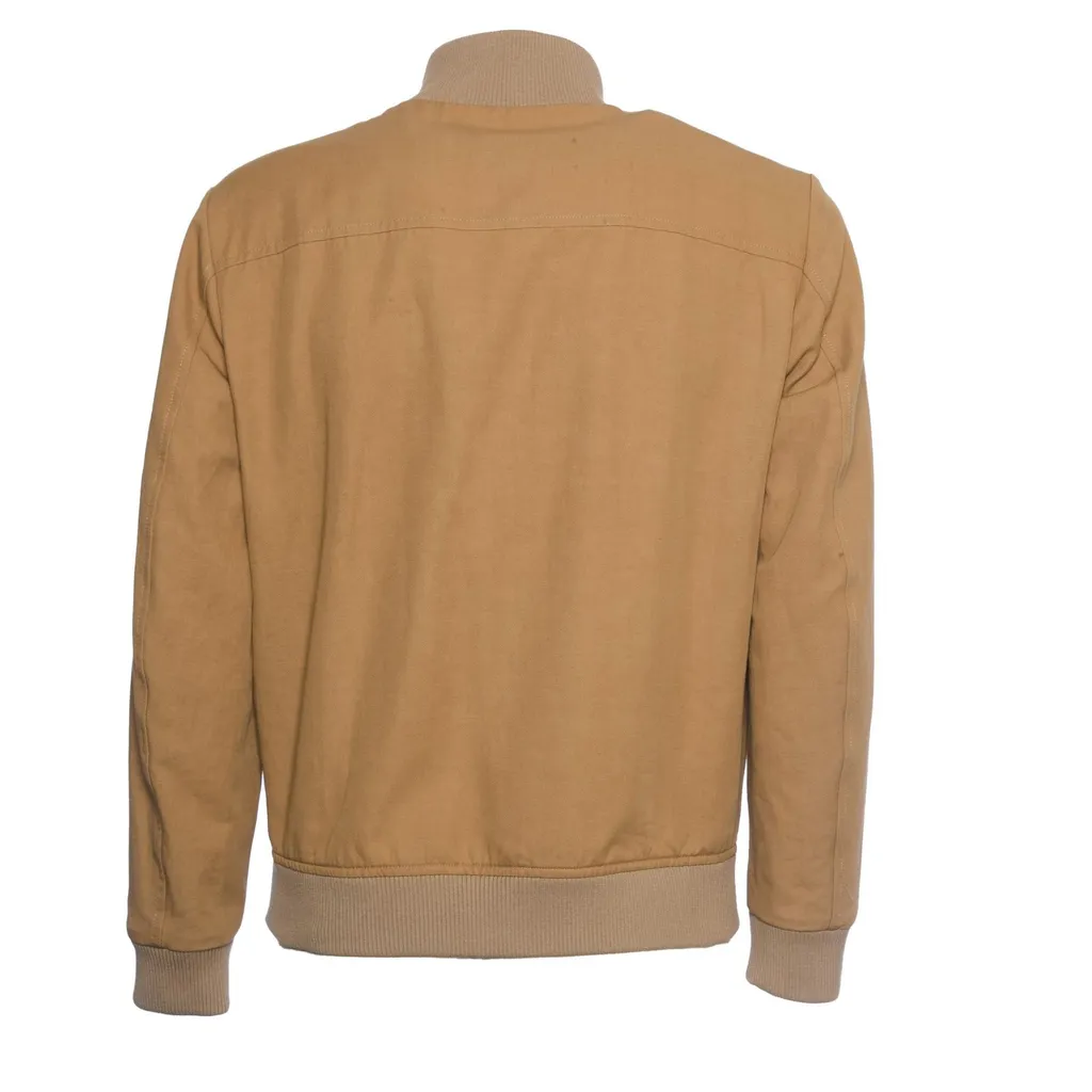 Fay Ribbed Collar Bomber Jacket