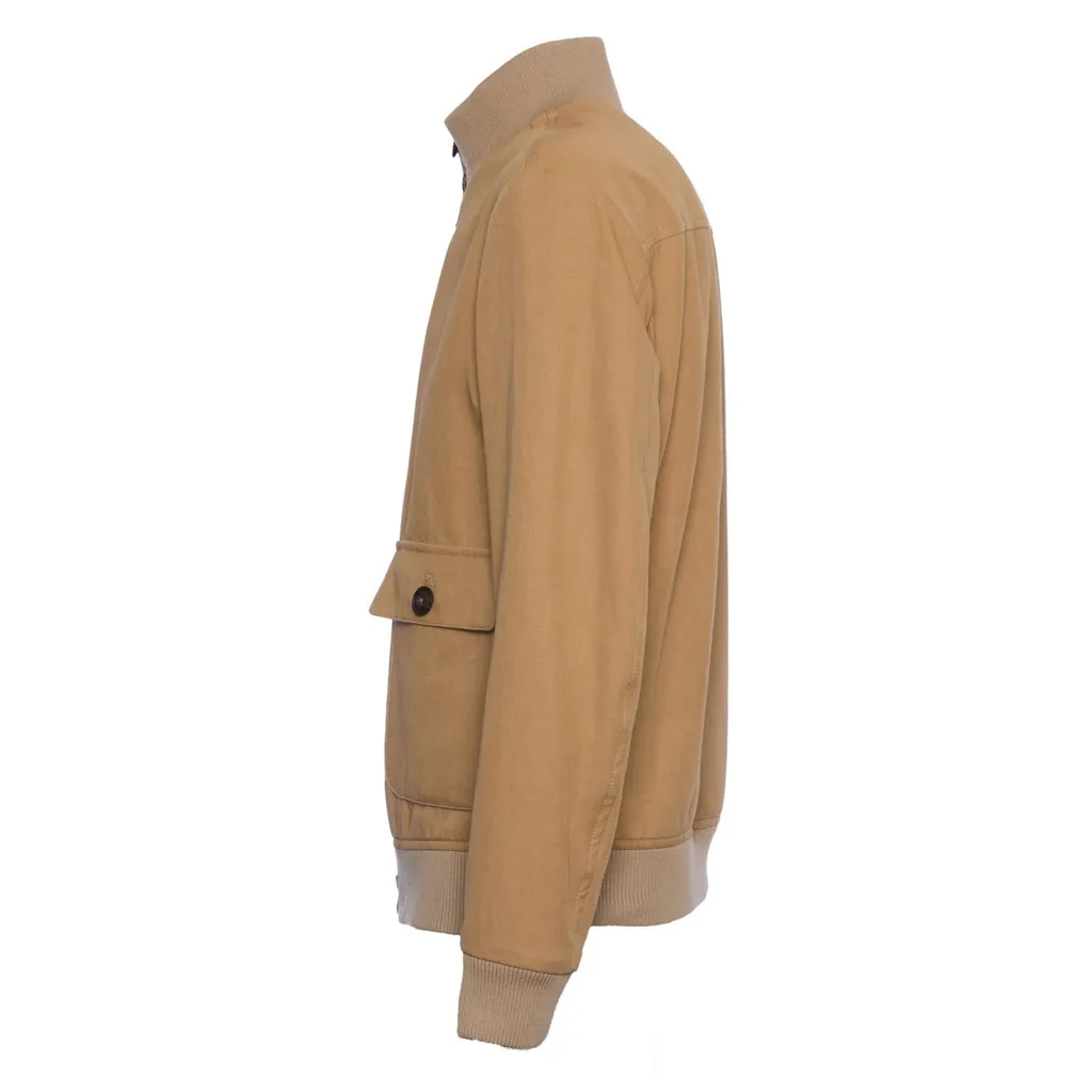 Fay Ribbed Collar Bomber Jacket