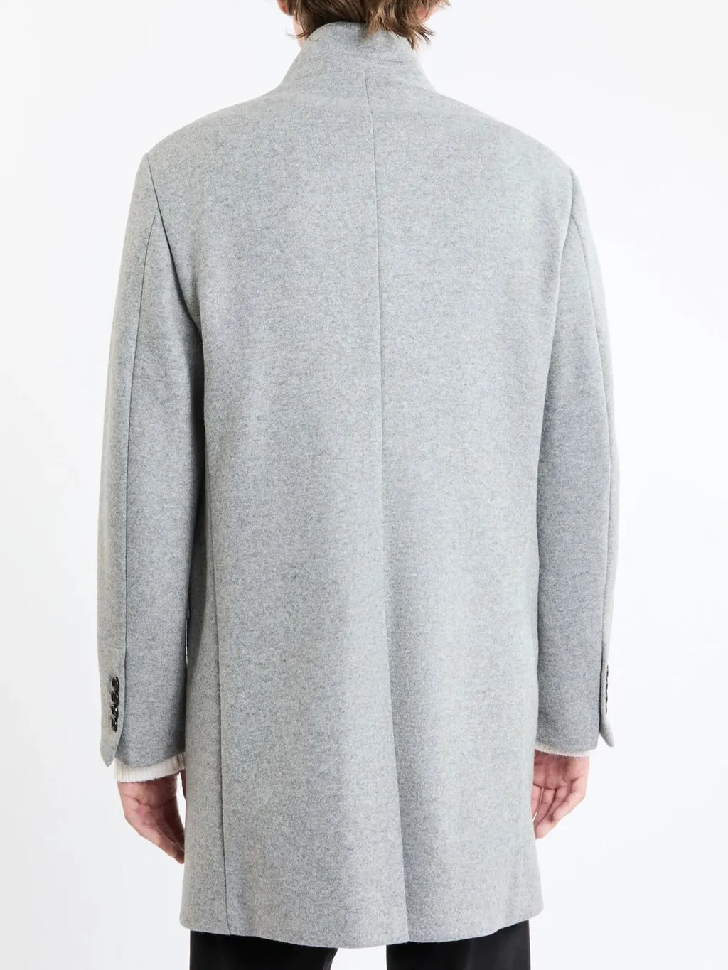Fay Hook Collar Wool Blend Coat