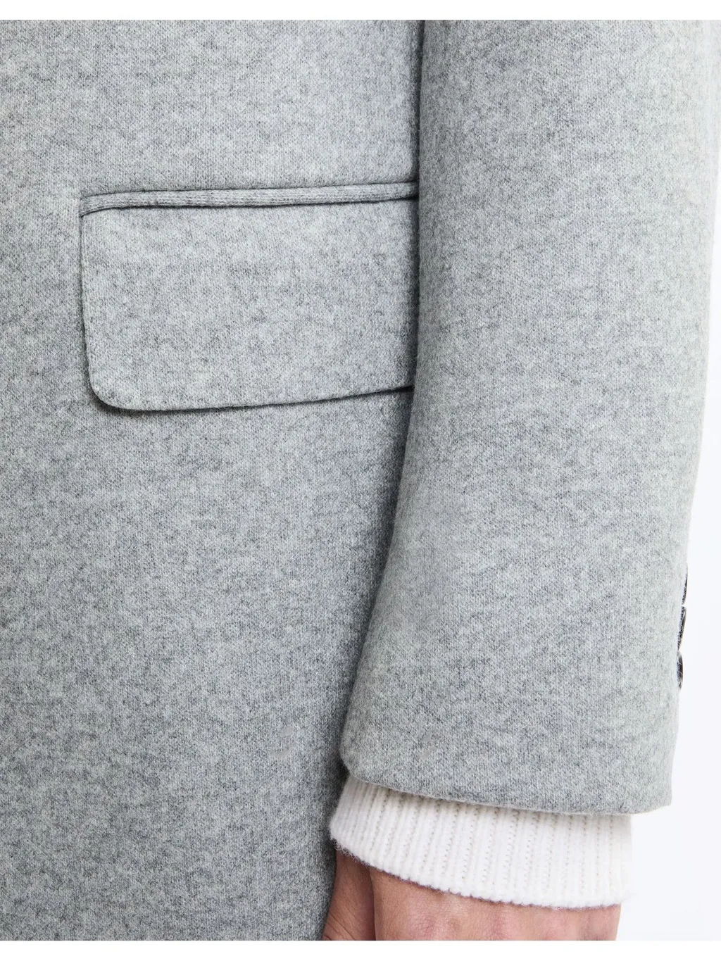 Fay Hook Collar Wool Blend Coat