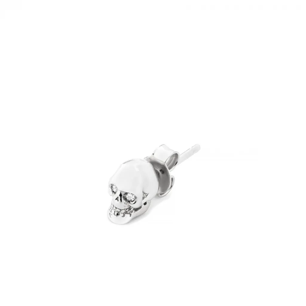 Emanuele Bicocchi Diamond Skull Single Earring