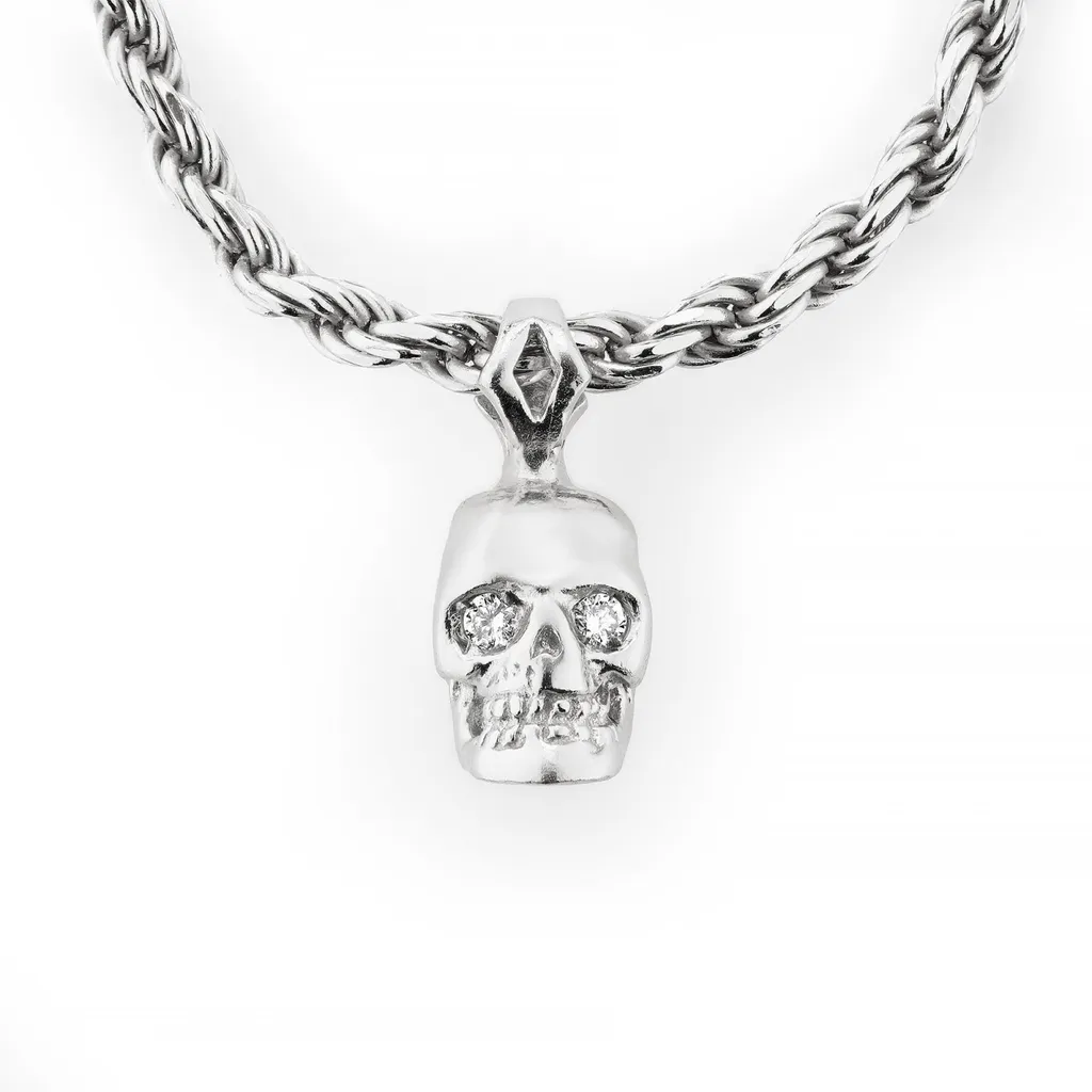 Emanuele Bicocchi Diamond Skull Necklace