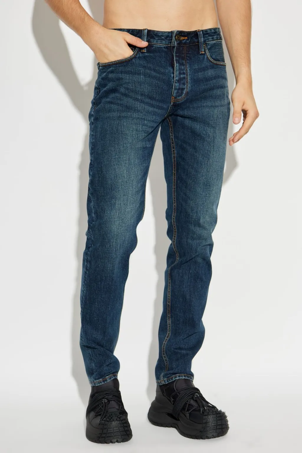 Emporio Armani Logo Plaque Skinny Jeans