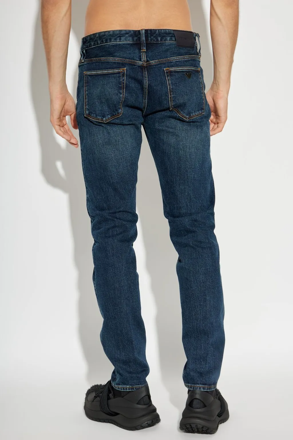Emporio Armani Logo Plaque Skinny Jeans