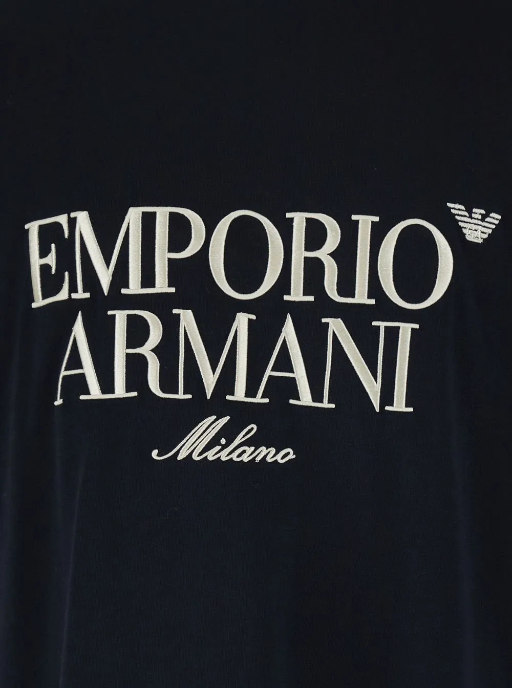 Emporio Armani Embossed Logo Embroidery Heavy Jersey T-Shirt