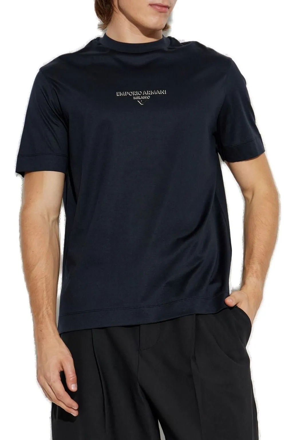 Emporio Armani Logo Printed Crewneck T-Shirt