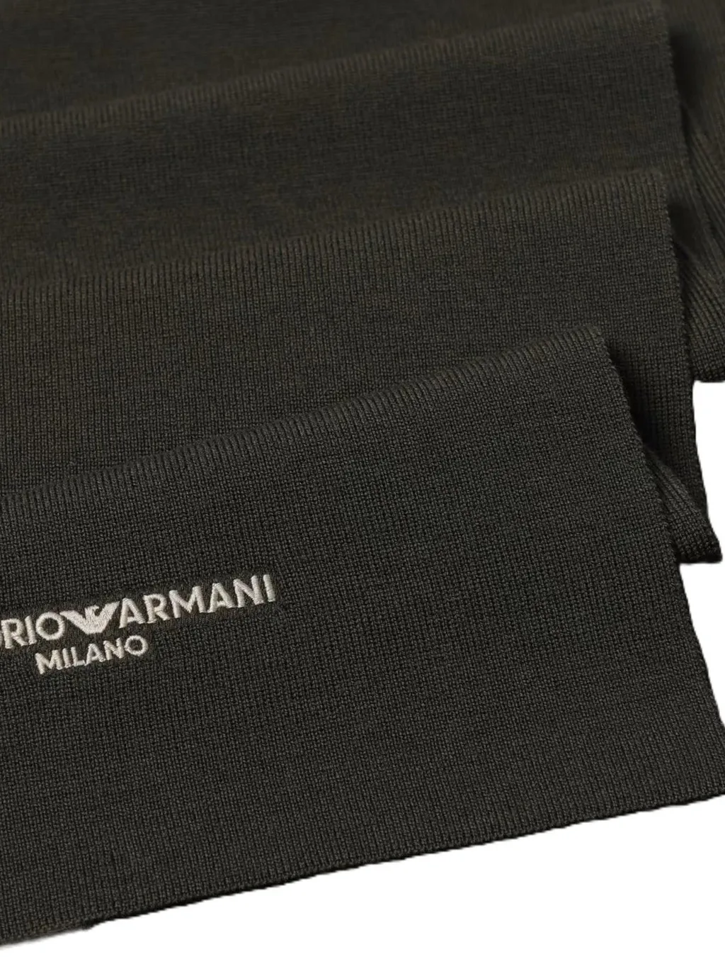Emporio Armani Logo-Embroidered Scarf