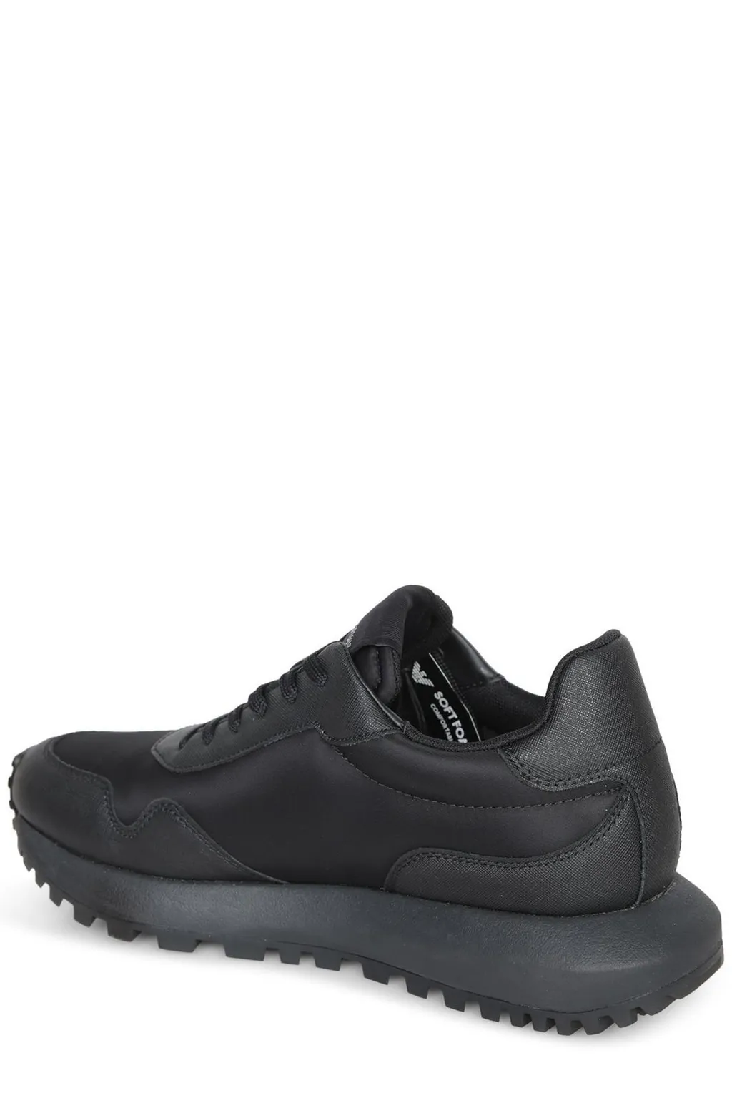 Emporio Armani Logo Plaque Lace-Up Sneakers