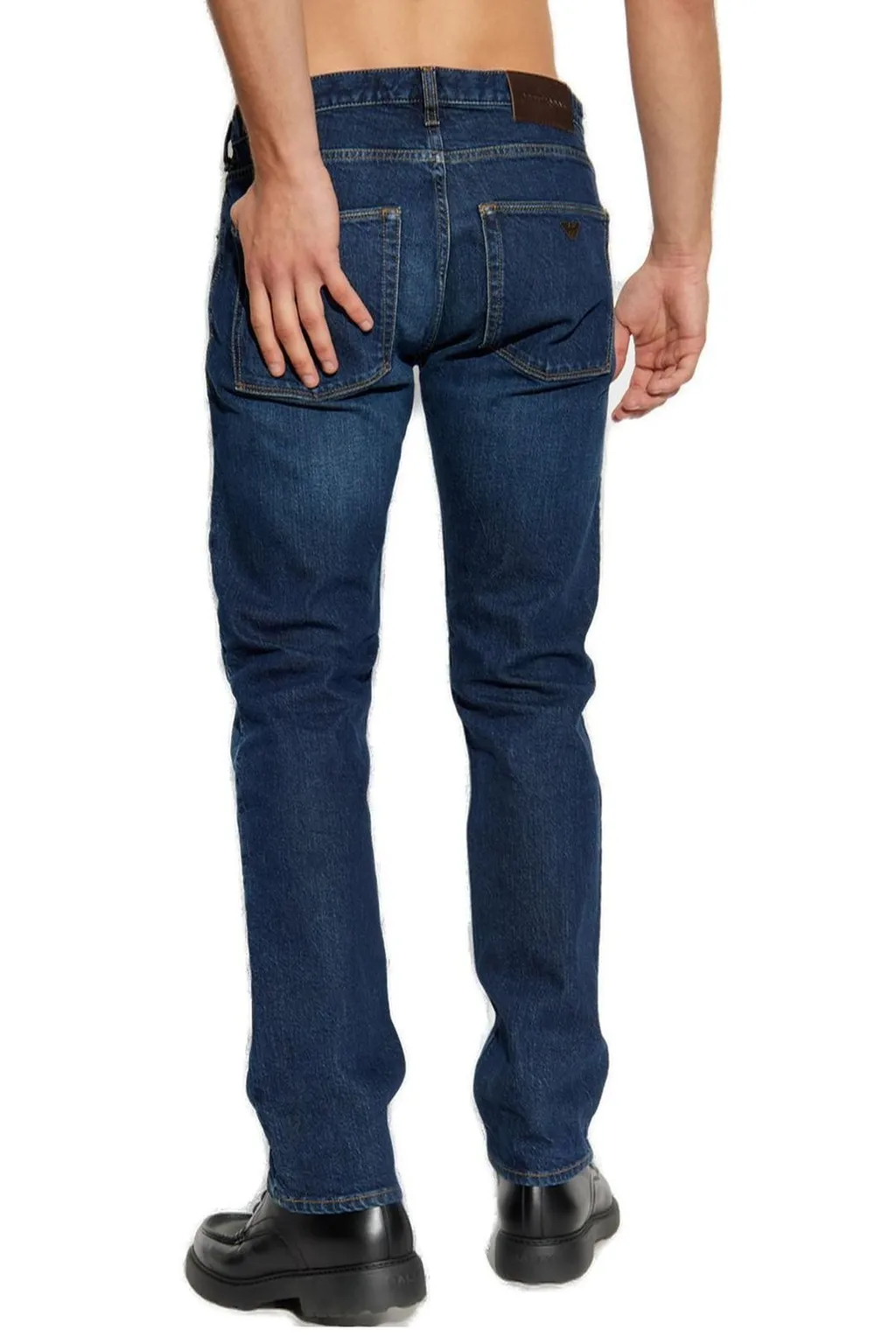 Emporio Armani Logo Plaque Skinny Jeans