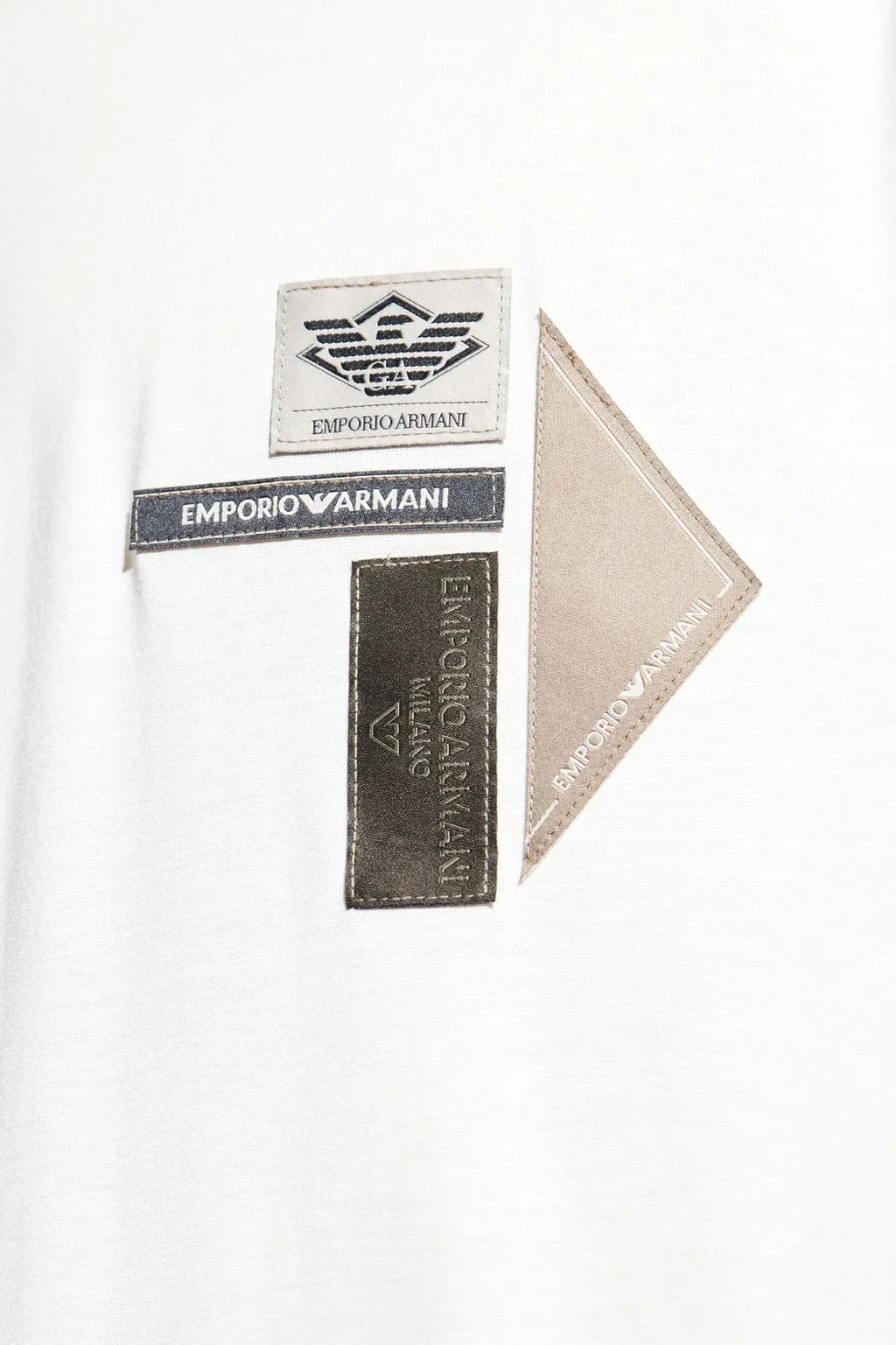 Emporio Armani Logo-Patch Crewneck T-Shirt