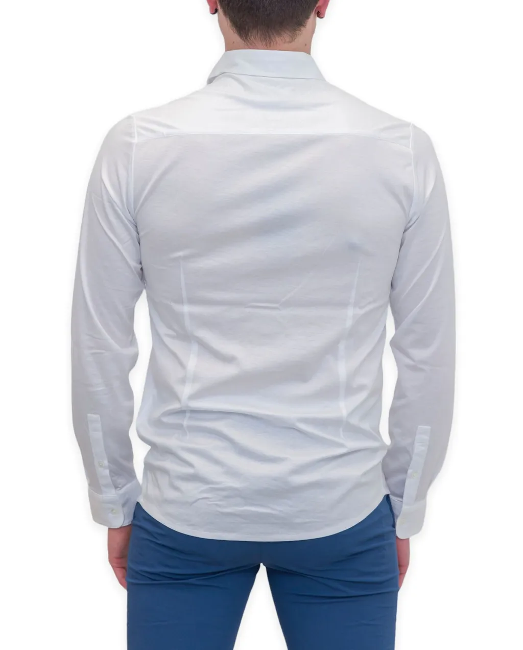 Emporio Armani Curved Hem Buttoned Shirt