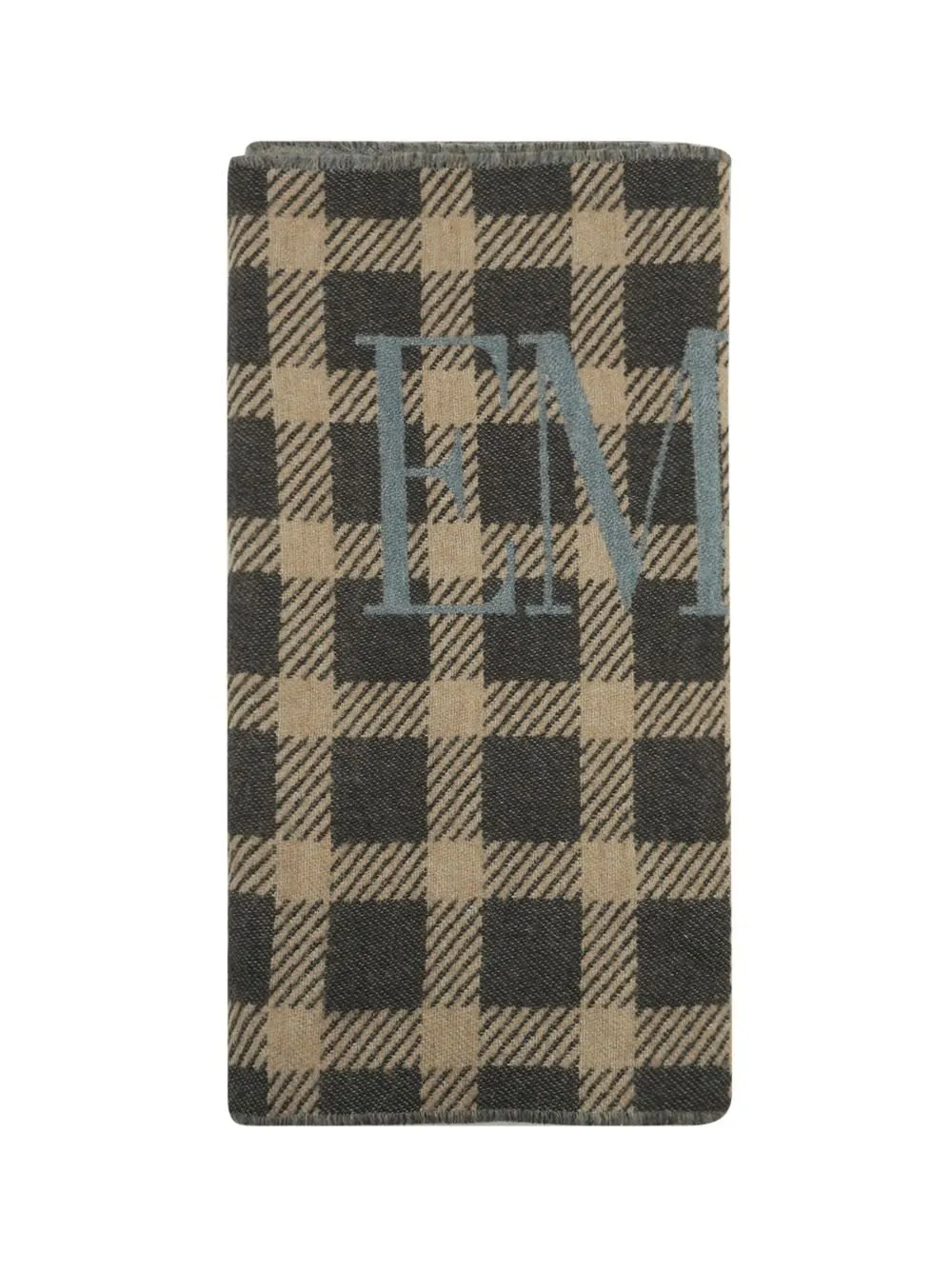 Emporio Armani Plaid Jacquard Scarf