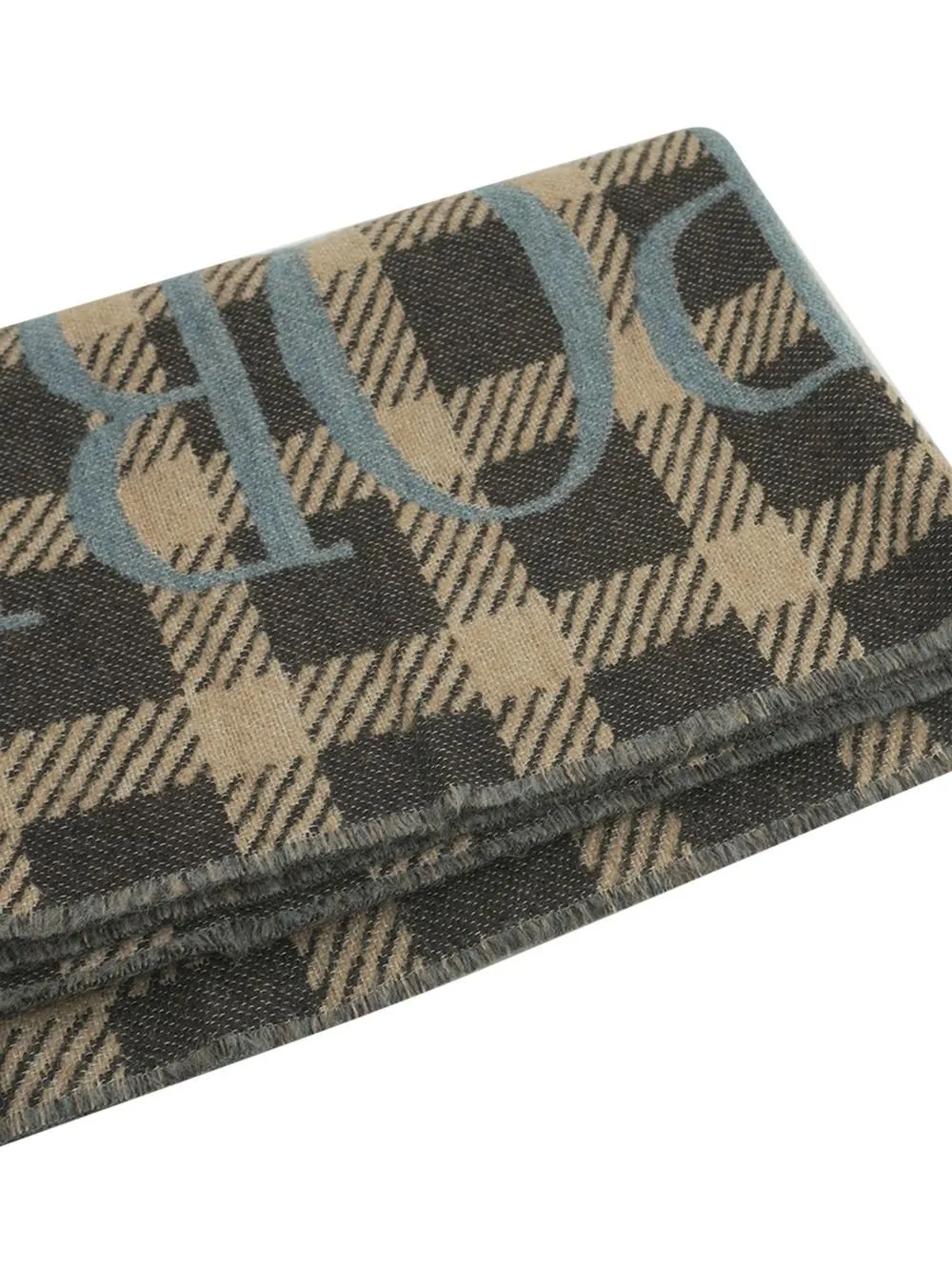 Emporio Armani Plaid Jacquard Scarf
