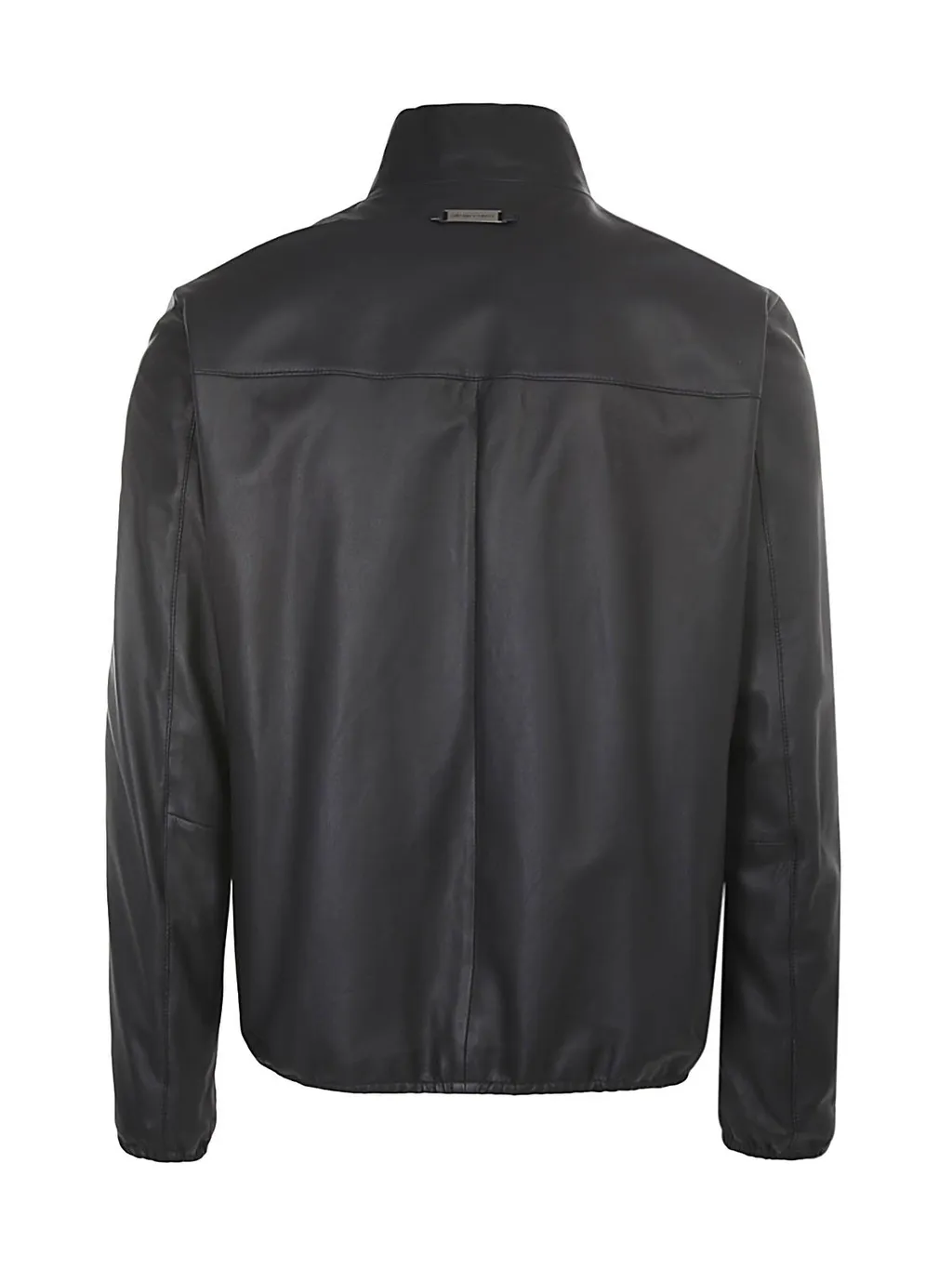 Emporio Armani Zip-Up Long Sleeved Leather Jacket