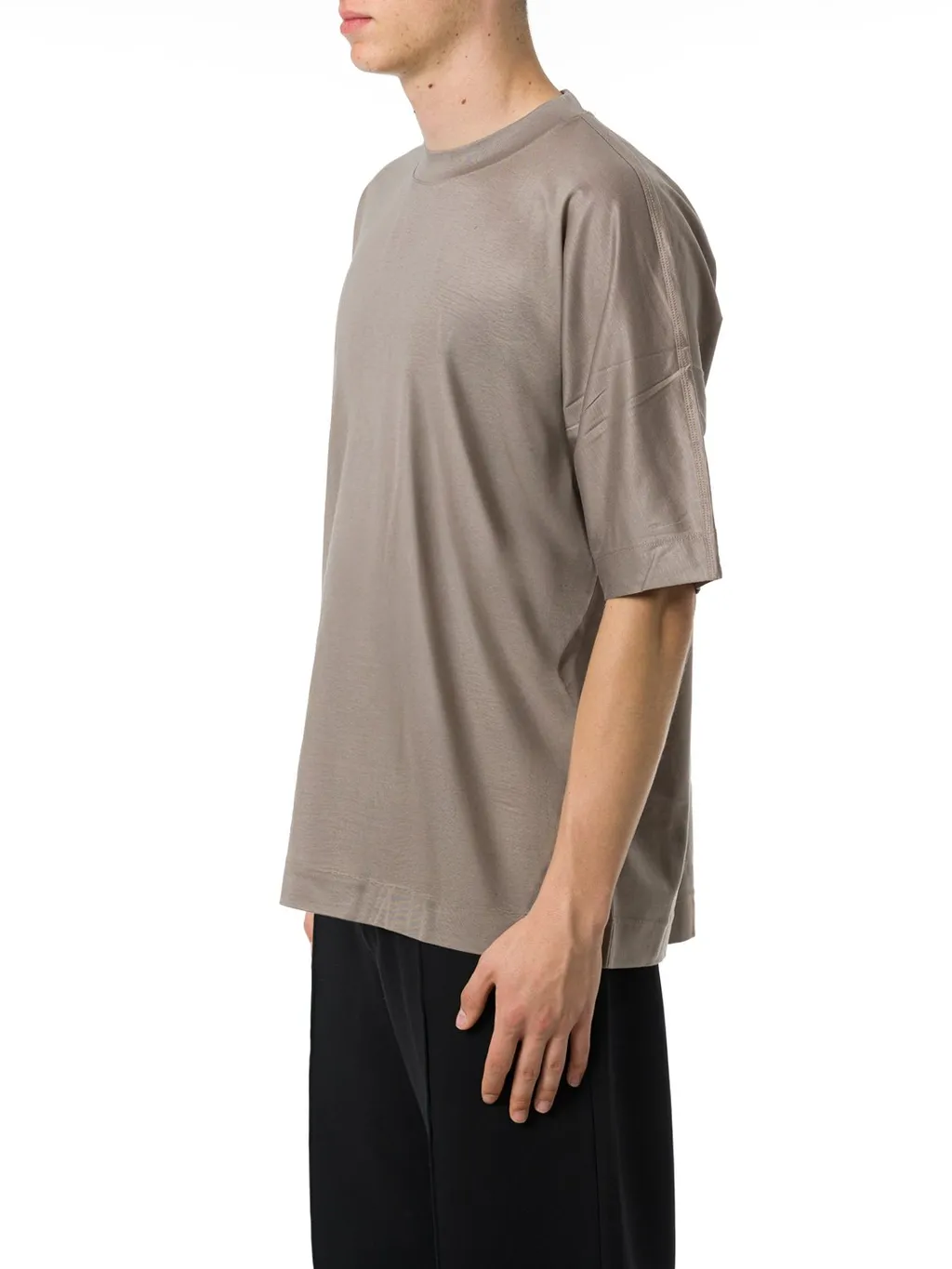 Emporio Armani Logo Embroidered Crewneck T-Shirt