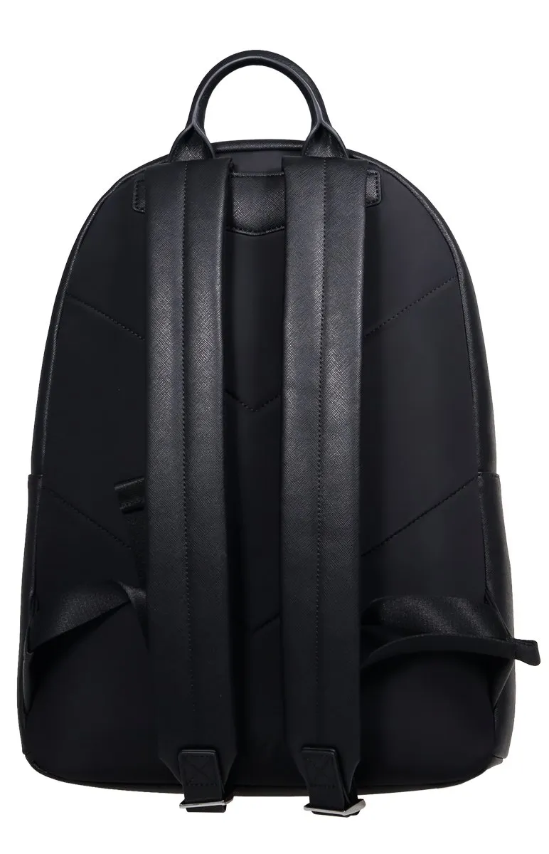 Emporio Armani Logo Plaque Zipped Backpack