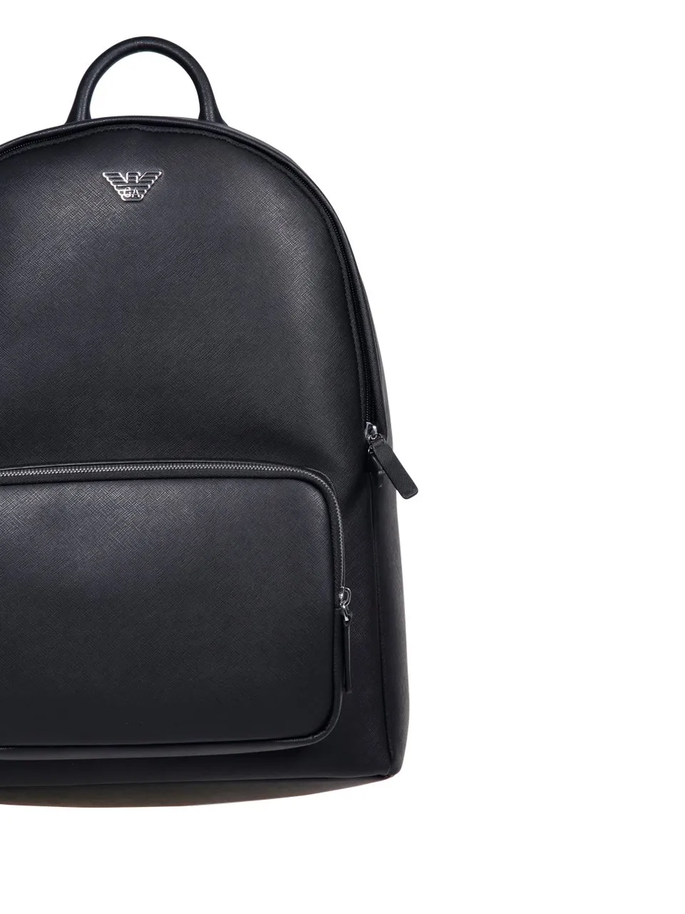 Emporio Armani Logo Plaque Zipped Backpack