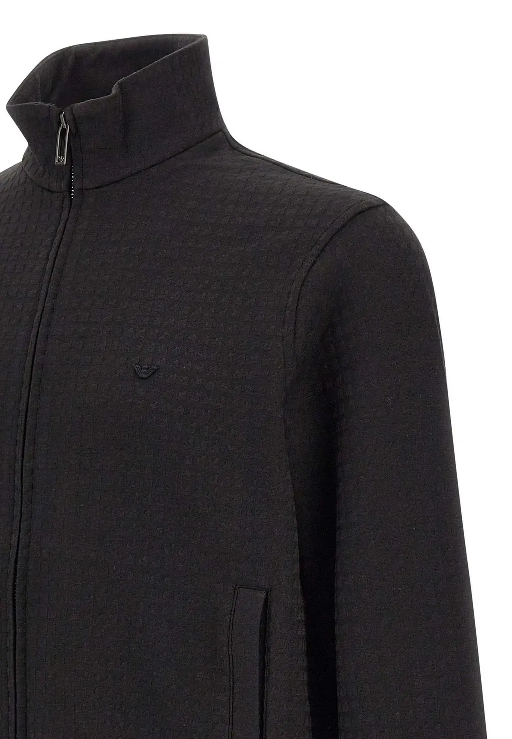 Emporio Armani Logo Embroidered Zip-Up Sweatshirt