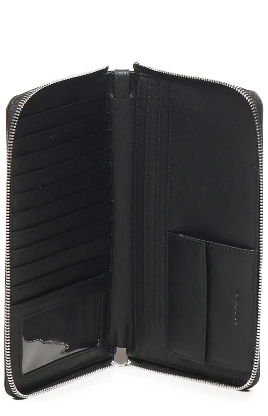 Emporio Armani Logo Plaque Zip-Around Wallet