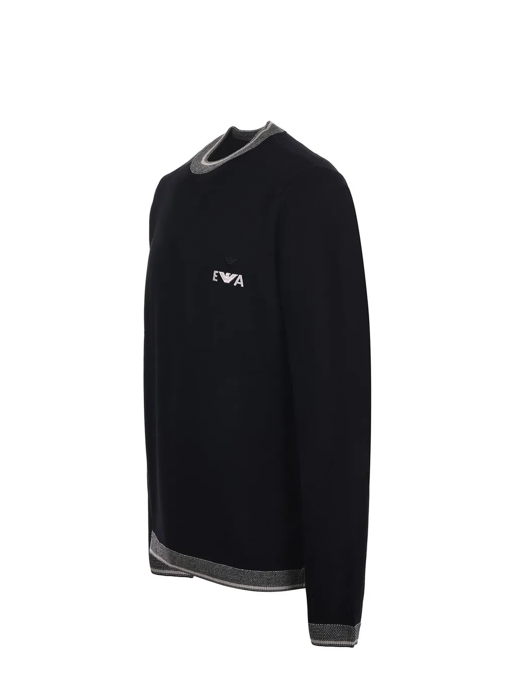 Emporio Armani Logo-Embroidered Crewneck Jumper