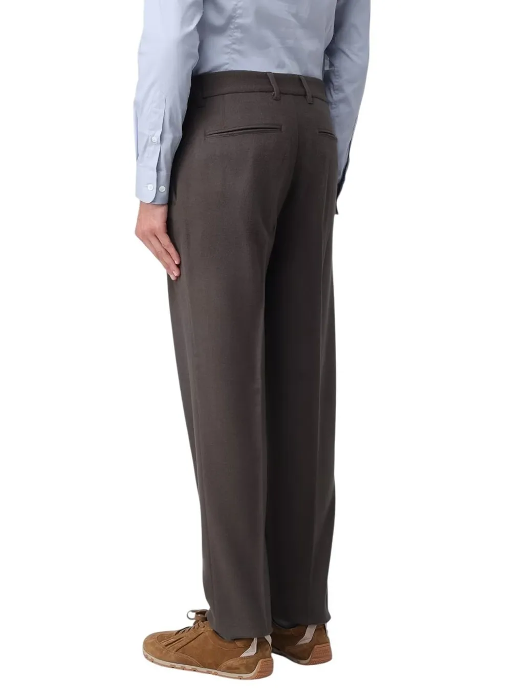 Emporio Armani Mid Rise Tapered Leg Trousers