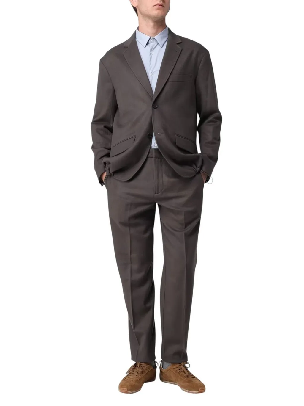 Emporio Armani Mid Rise Tapered Leg Trousers