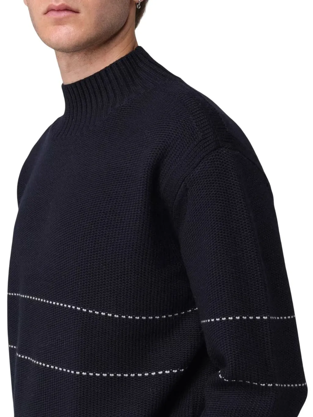 Emporio Armani Mock Neck Long-Sleeved Jumper