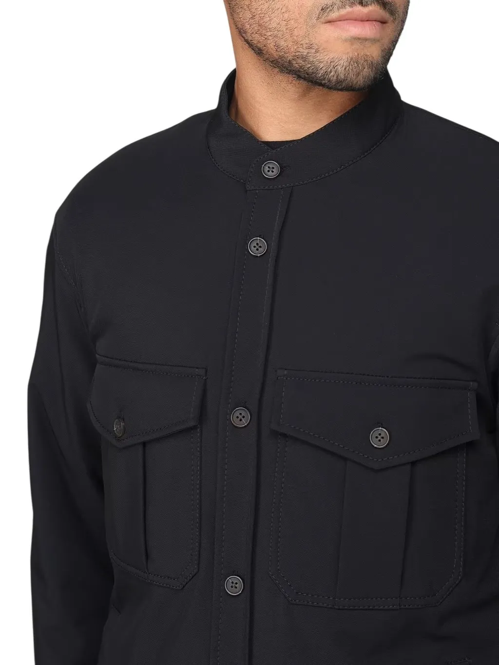 Emporio Armani Logo Patch Buttoned Shirt