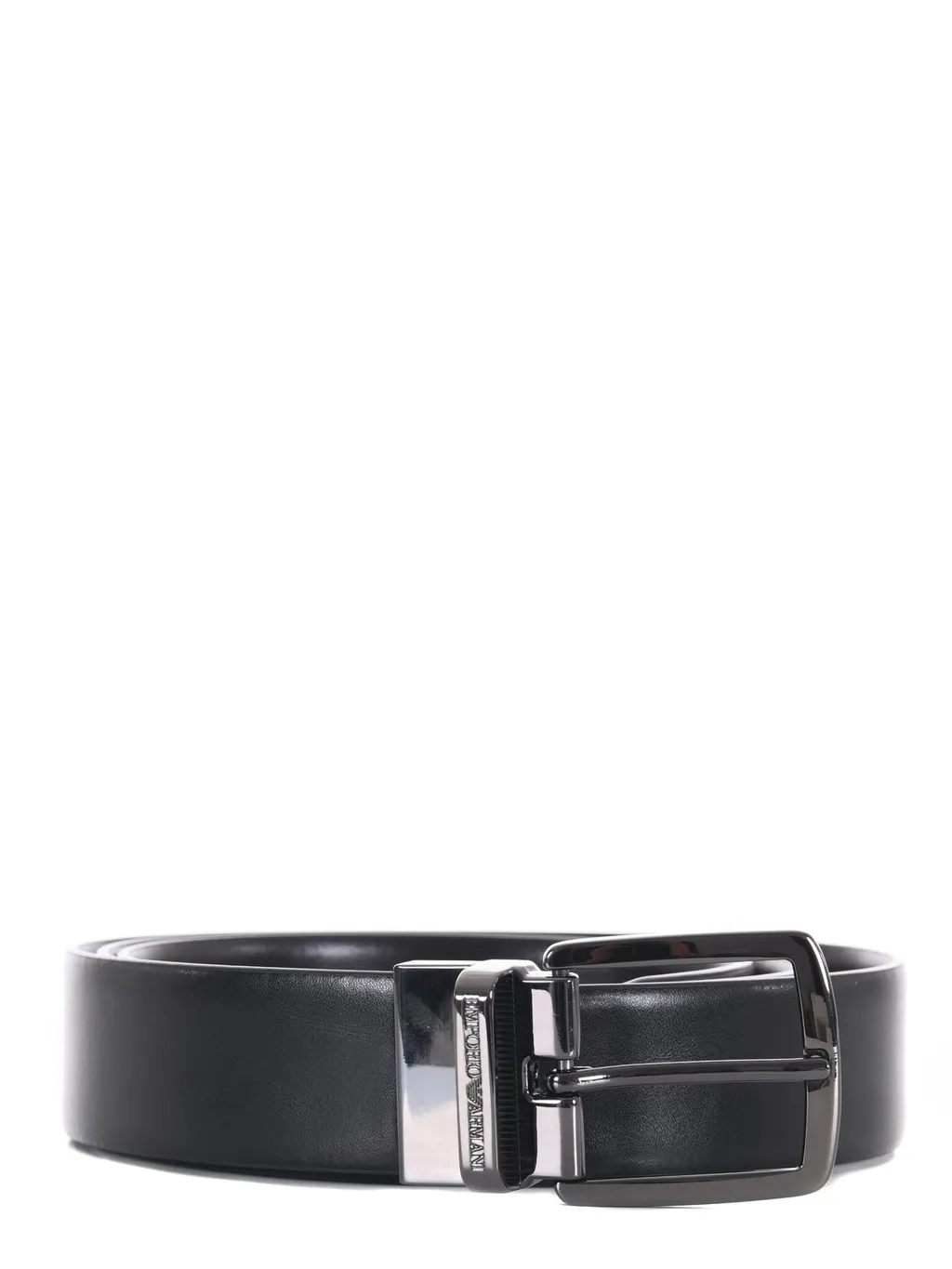Emporio Armani Logo Engraved Buckle Belt
