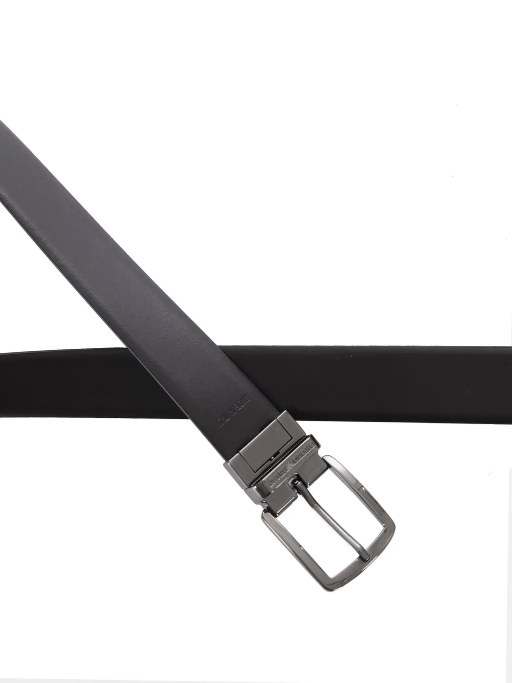 Emporio Armani Logo Engraved Buckle Belt