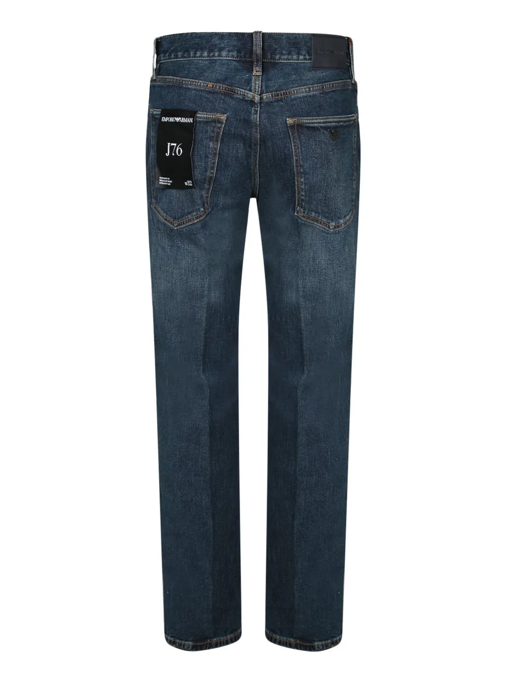 Emporio Armani Logo-Patch Straight-Leg Jeans