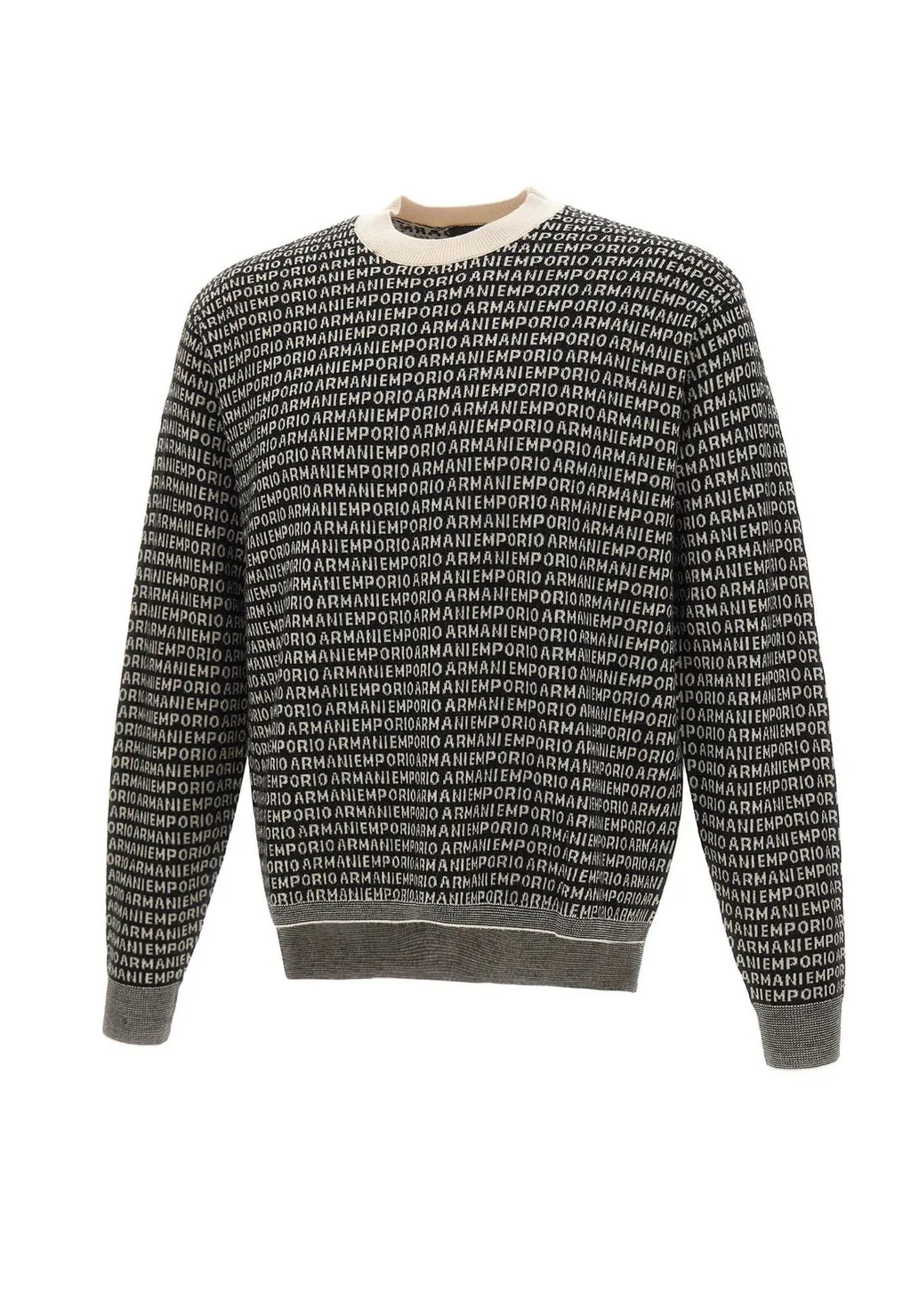 Emporio Armani All-Over Patterned Crewneck Jumper
